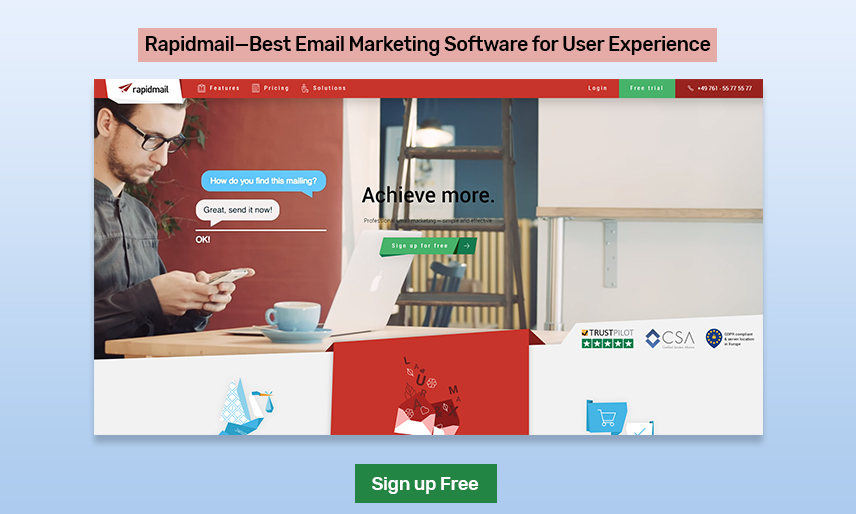 Rapidmail email marketing software