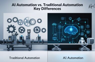 Learn the key differences between AI automation vs traditional automation. Discover how AI workflow automation and AI marketing tools save time, reduce errors, and boost efficiency.